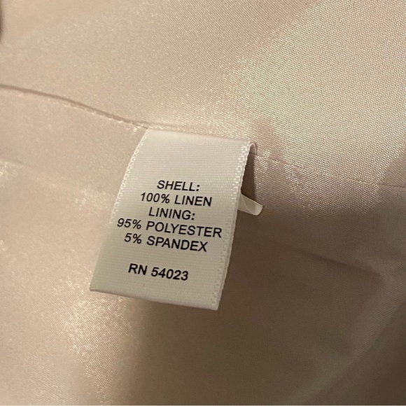 Banana Republic linen lined pencil skirt beige tan khaki Beach Work Summer size6 - Picture 11 of 12